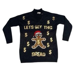 Let’s Get This Bread Ugly Christmas Sweater Size Small Size Small New with Tag